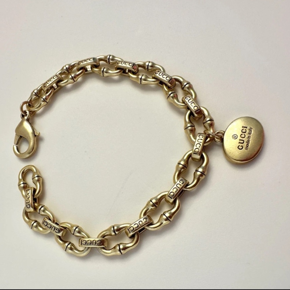 Gucci Gold Chain Interlock Bracelet - Picture 5 of 6
